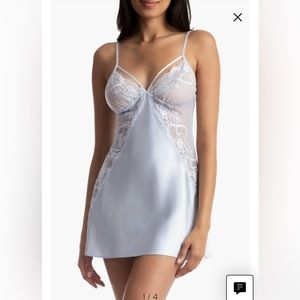 Chemise In Bloom by Jonquil in Arctic Ice Size Large